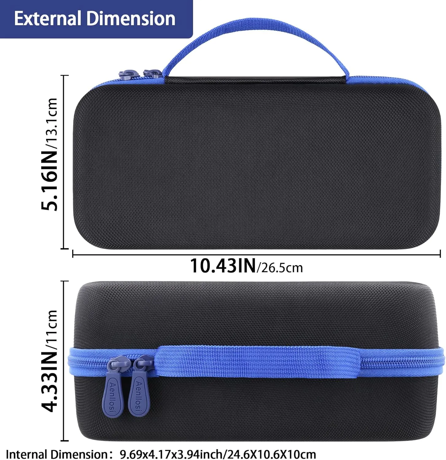 Aenllosi for HULKMAN Alpha85/Alpha85S/Alpha Pro Jump Starter Hard Carrying Case, Black Blue (Case Only)