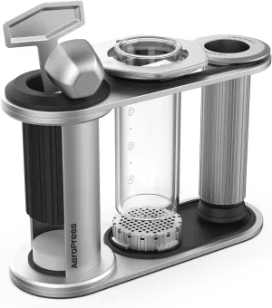 AeroPress Stainless Steel Organizer Stand, Organizing Caddy & Accessories Station with Storage Rack for Filters, Holder Fits Premium, Clear & Original Coffee Maker