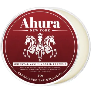 Ahura New York Herbal Vanilla Eau de Parfum Solid Perfume Balm for Women, Natural, No Alcohol, No Chemicals, No Spill, Travel Friendly, Cruelty-Free, Gift, Women's Perfume (2 oz) (Vanilla)