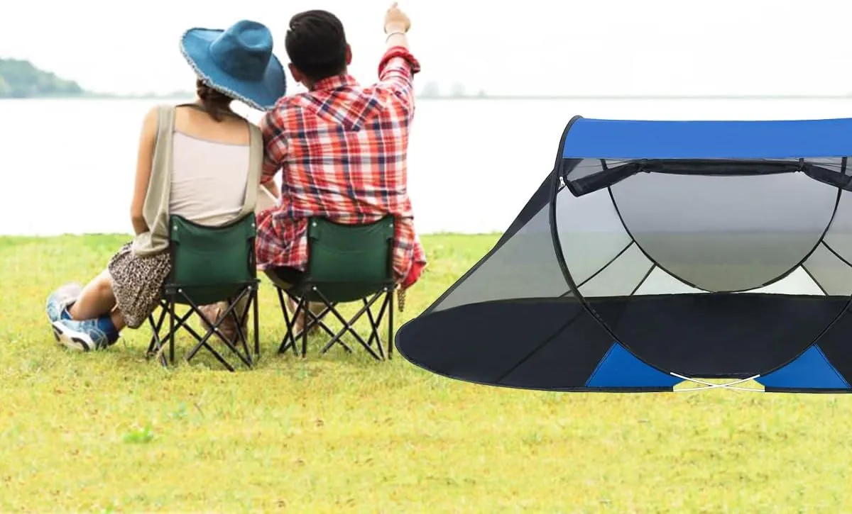 Akiky Pop Up Mosquito Tent for Camping,1 Person Camping Tent with Bug Screen Tent,Mosquito Net Foldable Portable for Adults Kids