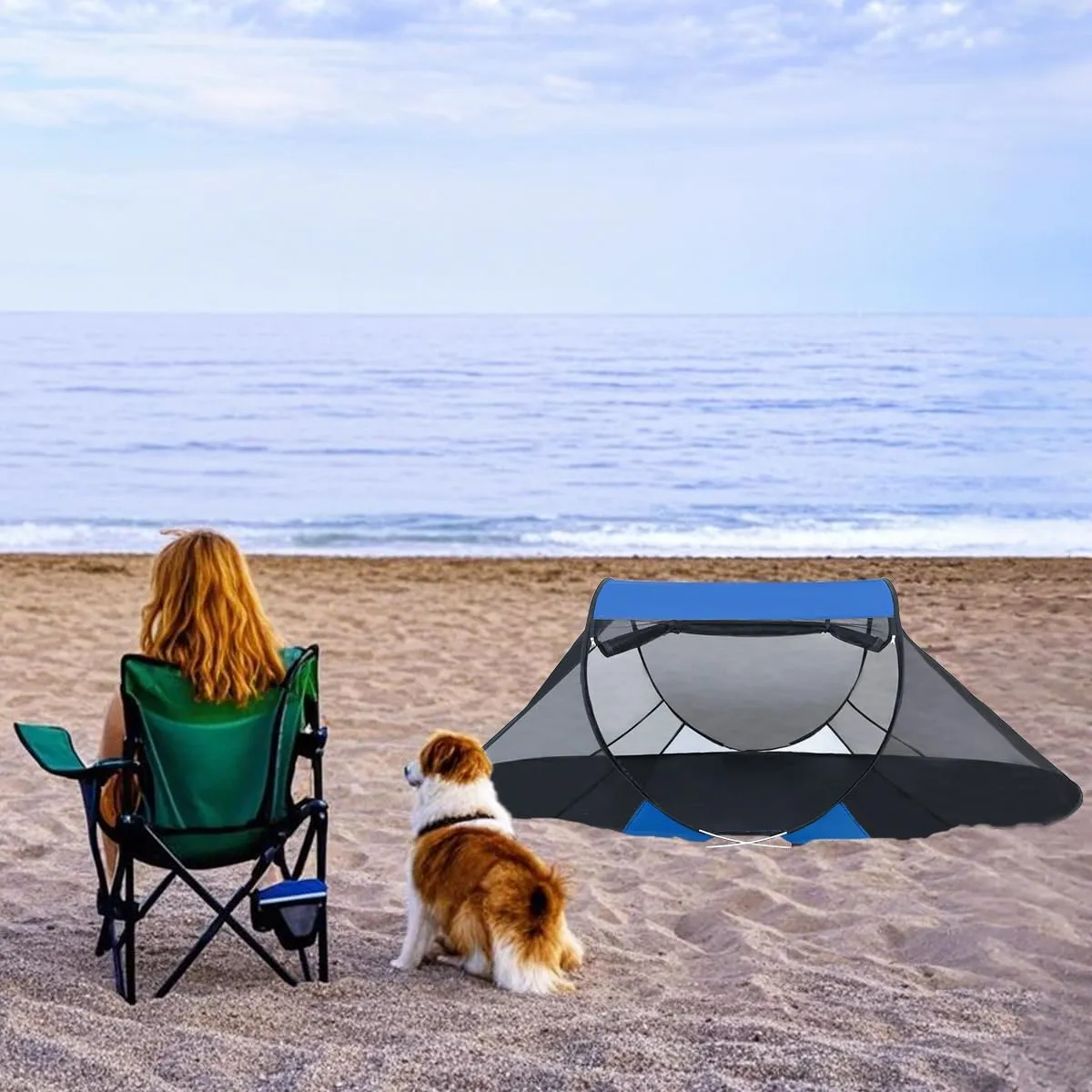 Akiky Pop Up Mosquito Tent for Camping,1 Person Camping Tent with Bug Screen Tent,Mosquito Net Foldable Portable for Adults Kids