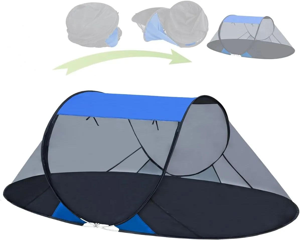 Akiky Pop Up Mosquito Tent for Camping,1 Person Camping Tent with Bug Screen Tent,Mosquito Net Foldable Portable for Adults Kids