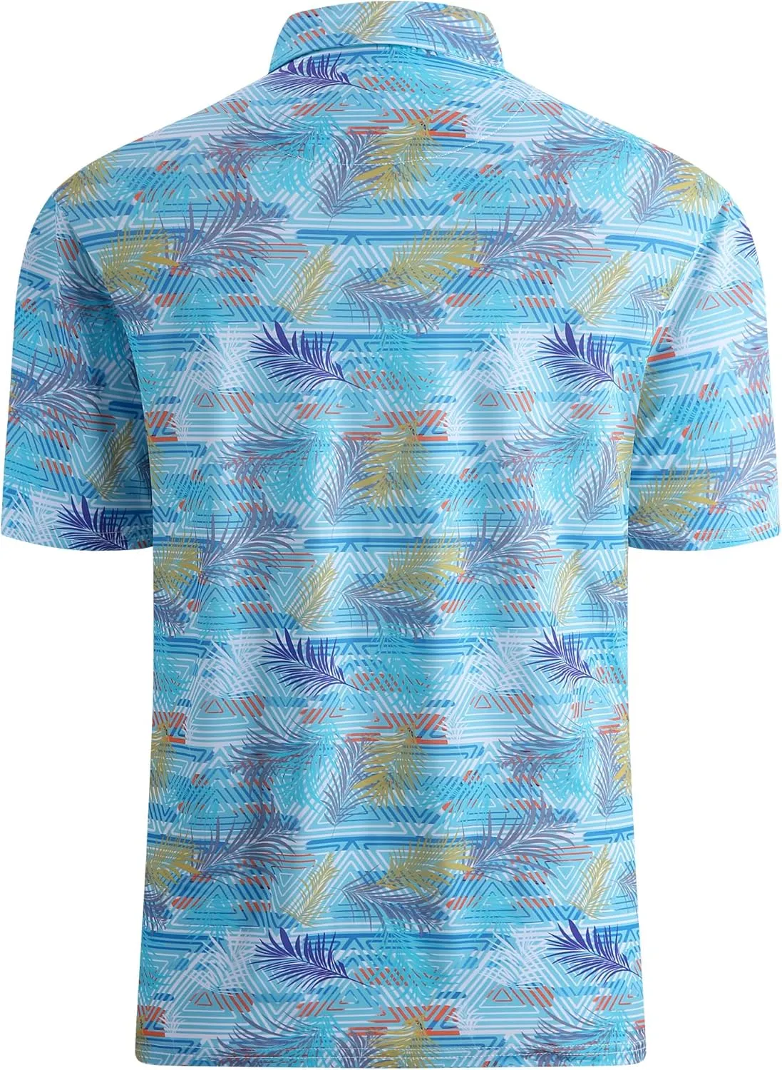 Alex Vando Mens Golf Shirt Moisture Wicking Quick-Dry Print Performance Polo Shirts for Men