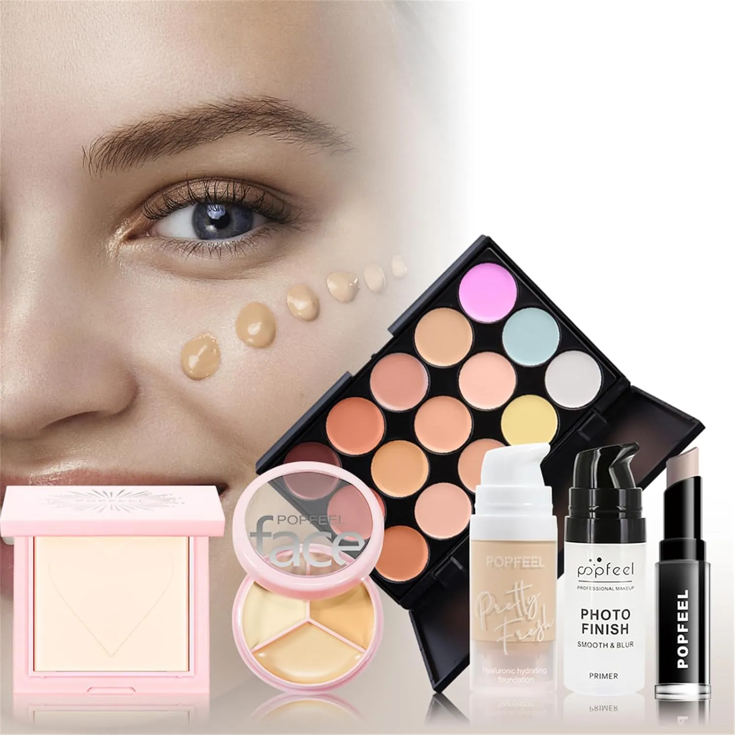 All in One Makeup Kit for Women Full Kit, Mother's Day Gift Sets for Women Girls, Makeup Essential Bundle Include Eyeshadow Palette Lipstick Blush Foundation Concealer Mascara Eyebrow Pencil