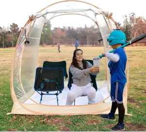 All Weather Proof Pod,Outdoor Weather Tent Sports Pod,540°View Bubble,Pop Up Screen House with Carry Bag,Screen Room for Sport Event,Camping,Fishing,Cheering
