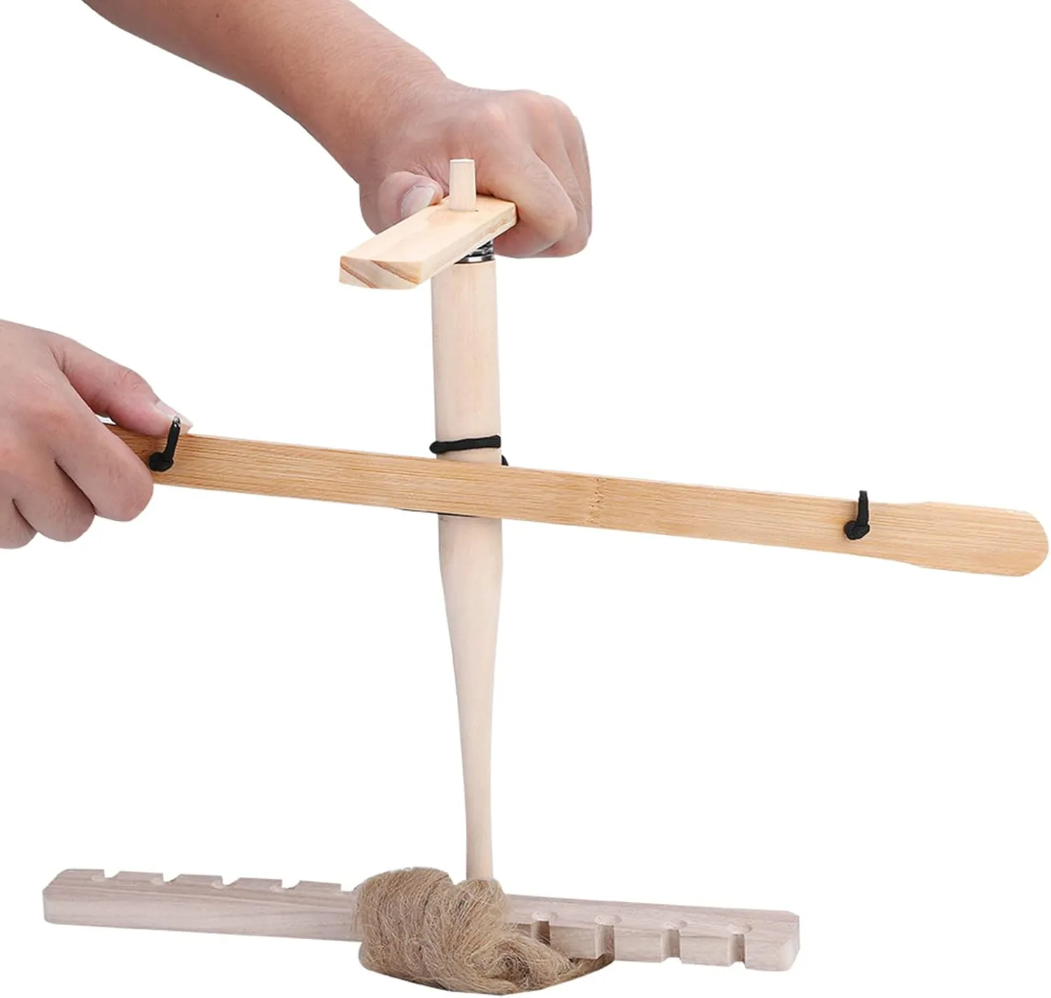 Alomejor Outdoor Emergency Fire Making Tool, Lightweight Wood Drilling Ignitor Kit, Patience Development for Camping Enthusiasts (2 Seater)