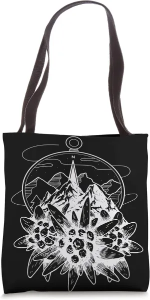 Alps Compass Mountains Hiking Edelweiss Switzerland Tote Bag