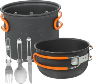 Aluminum Alloy Picnic Supplies Grey Camping Gear Practical Camping Cookware Seasoning