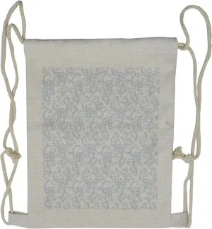 Ambesonne Vintage Drawstring Backpack, Floral Pattern Leaf Stalk, Sackpack Bag