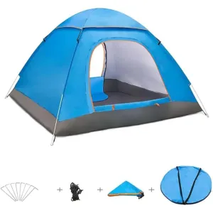 AMERTEER Tents For Camping | Waterproof Big Family Tent For 4 Person | Large Pop Up Instant Tent Shelters, Inflatable Mountain Easy Set Up, Winter, Expedition, Foldable, Adjustable Camping Tents