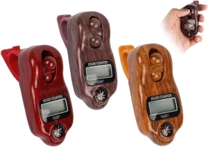 Anlising Digital Beads Counter, 3 Pieces Digital Tasbih Tally Counters, Digital-Counter with Compass, Resettable Finger Counter,Electronic Rotating Prayer Beads Counters,for Meditation,Muslim Prayer