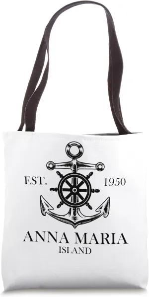 Anna Maria Island USA, Anna Maria Compass, Island Beach Tote Bag