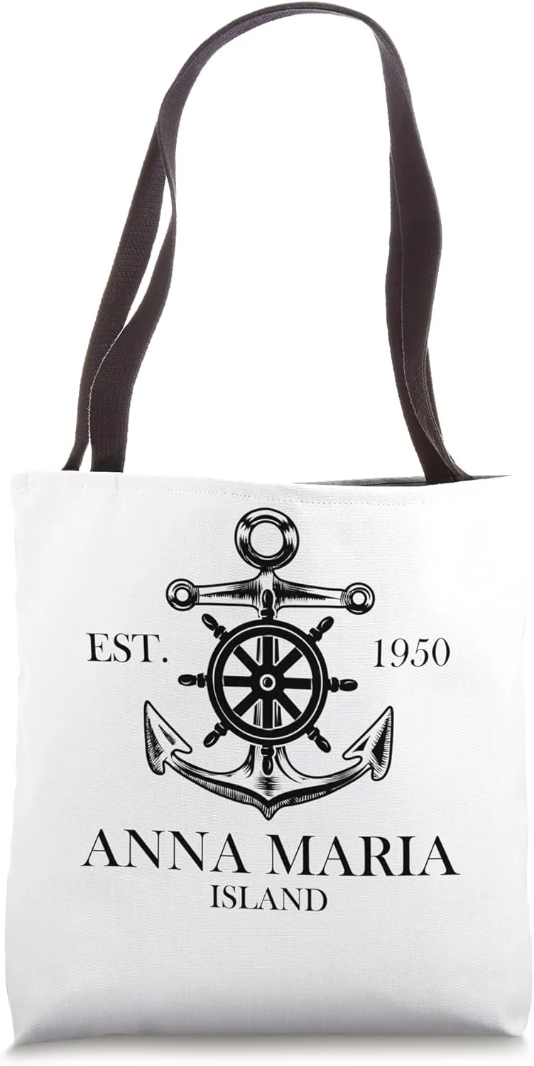 Anna Maria Island USA, Anna Maria Compass, Island Beach Tote Bag