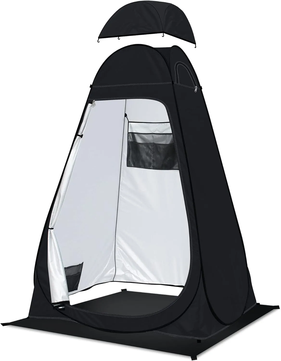 anngrowy Shower Tent Pop-Up Privacy Tent Camping Portable Toilet Tent Outdoor Camp Bathroom Changing Dressing Room Instant Privacy Shelters for Hiking Beach Picnic Fishing Potty, Extra-Tall, UPF 50 