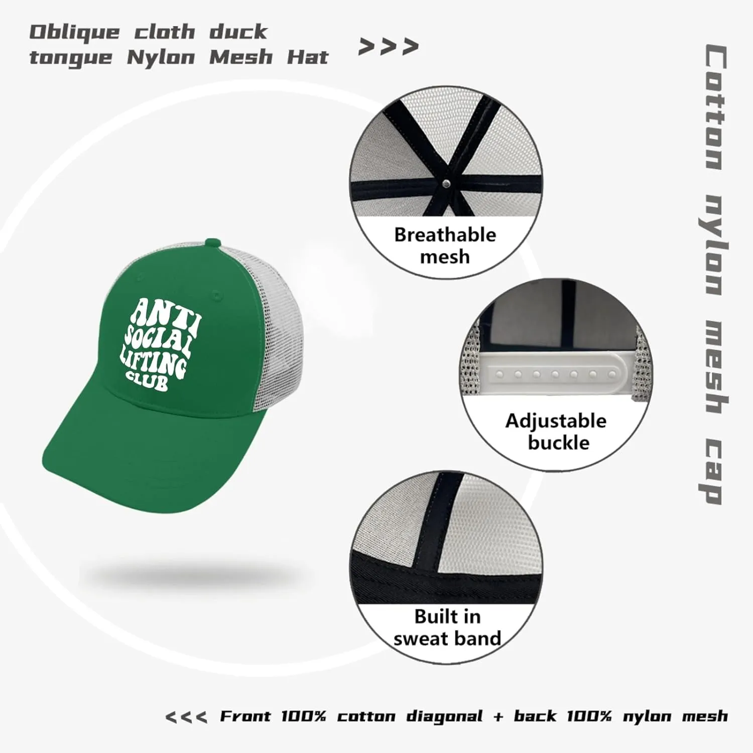 Anti Social Lifting Club Sun Hat Mom Hat Apricot Mens Hats and Caps Gifts for Him Beach Hat