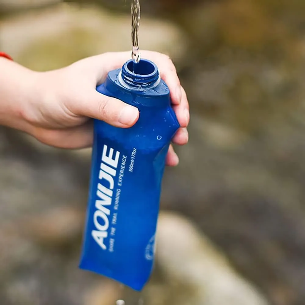AONIJIE 2 Pack 250ML Collapsible TPU Soft Flask for Outdoor Sports Hydration Lightweight Folding Water Bottles for Running Hiking Cycling (A#250ml - 2 Pcs)