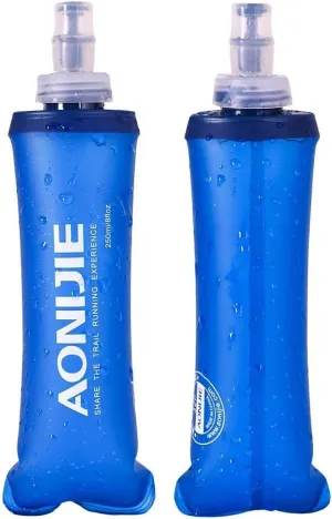 AONIJIE 2 Pack 250ML Collapsible TPU Soft Flask for Outdoor Sports Hydration Lightweight Folding Water Bottles for Running Hiking Cycling (A#250ml - 2 Pcs)