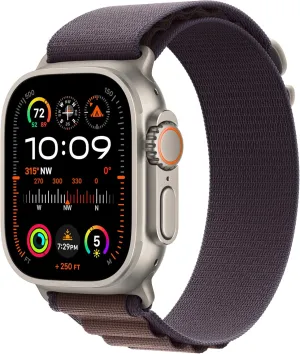 Apple Watch Ultra 2 [GPS   Cellular 49mm] Smartwatch with Rugged Titanium Case & Indigo Alpine Loop Large. Fitness Tracker, Precision GPS, Action Button, Extra-Long Battery Life