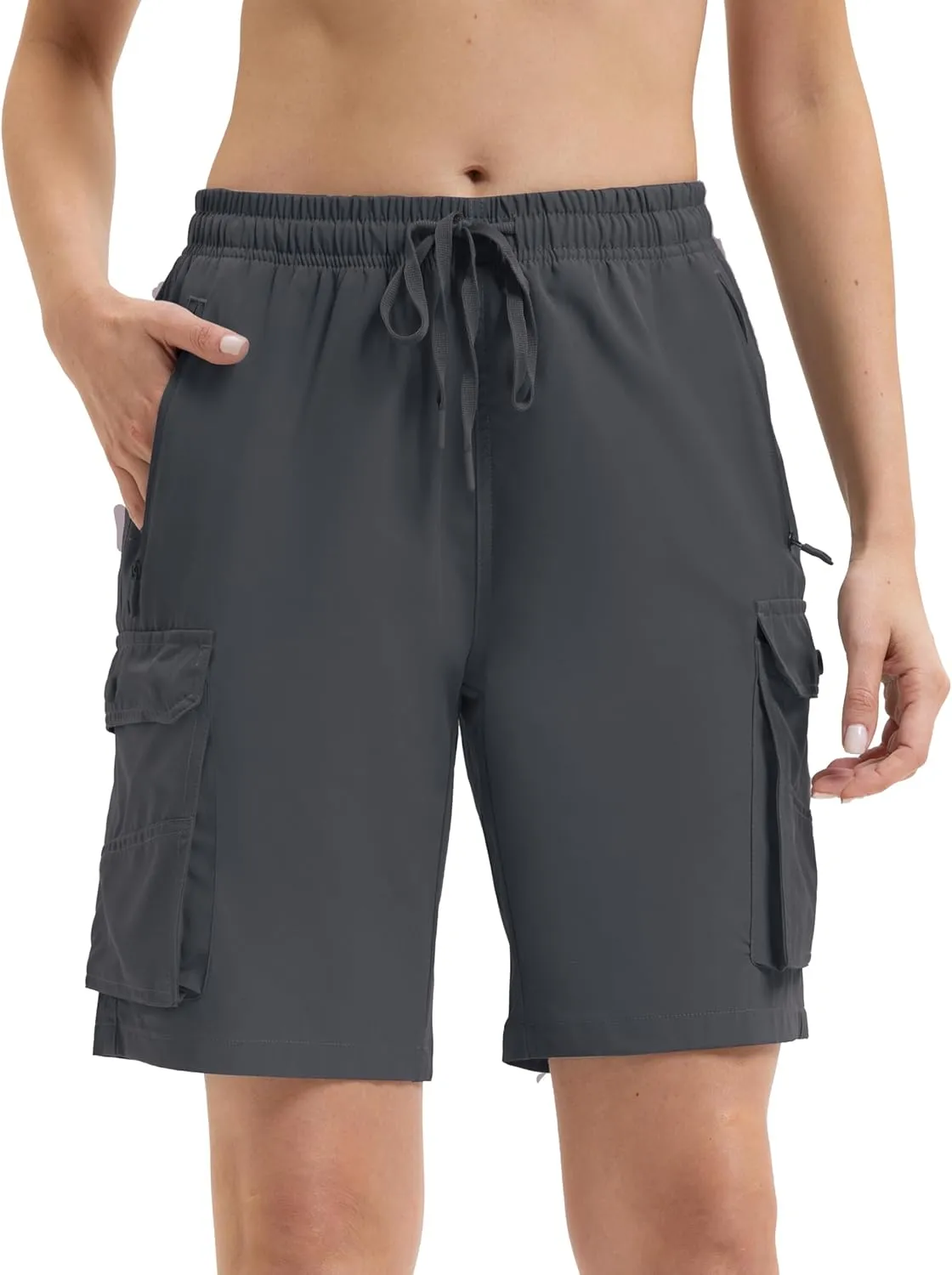 Arunlluta 7" Hiking Shorts Women Quick Dry Cargo Shorts for Women Lightweight Womens Golf Shorts Stretchy Athletic Summer