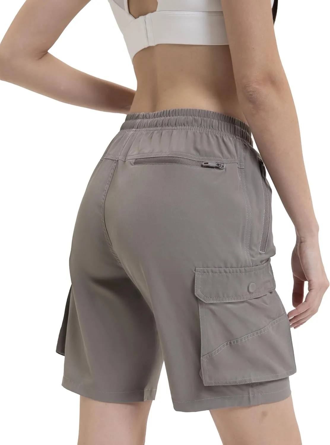 Arunlluta 7" Hiking Shorts Women Quick Dry Cargo Shorts for Women Lightweight Womens Golf Shorts Stretchy Athletic Summer