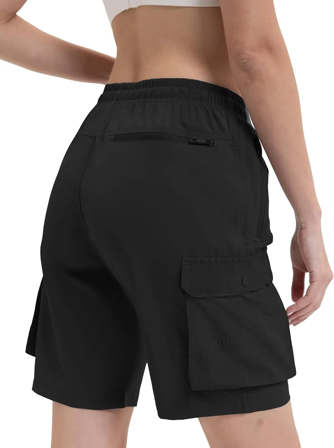 Arunlluta 7" Hiking Shorts Women Quick Dry Cargo Shorts for Women Lightweight Womens Golf Shorts Stretchy Athletic Summer