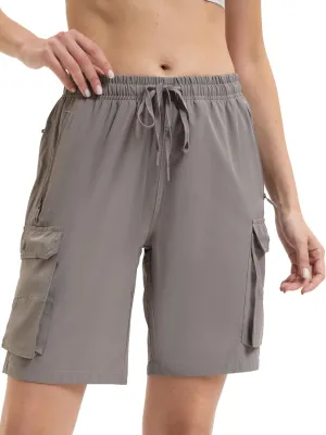 Arunlluta 7" Hiking Shorts Women Quick Dry Cargo Shorts for Women Lightweight Womens Golf Shorts Stretchy Athletic Summer
