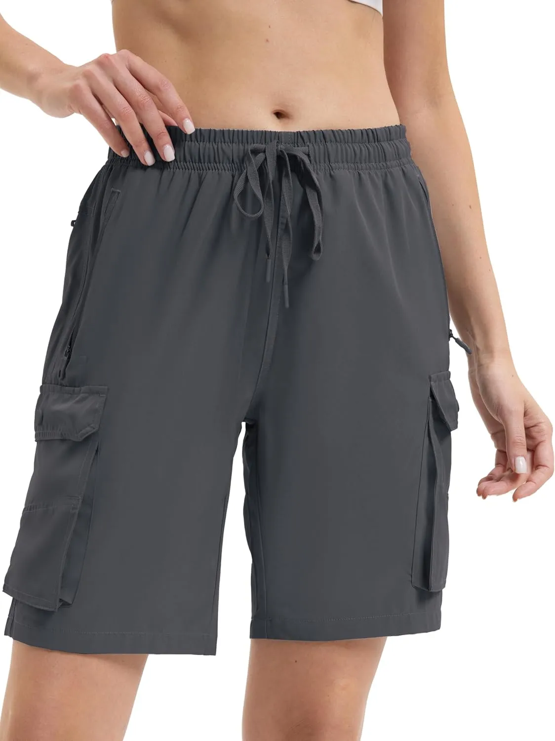 Arunlluta 7" Hiking Shorts Women Quick Dry Cargo Shorts for Women Lightweight Womens Golf Shorts Stretchy Athletic Summer