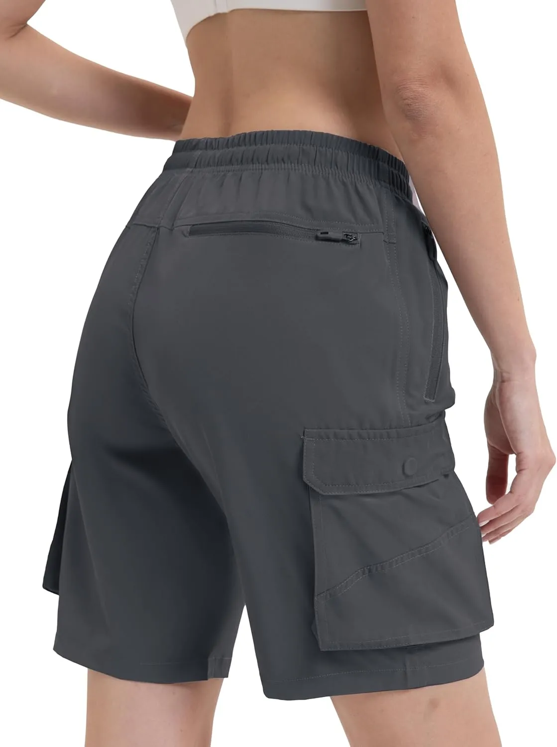Arunlluta 7" Hiking Shorts Women Quick Dry Cargo Shorts for Women Lightweight Womens Golf Shorts Stretchy Athletic Summer