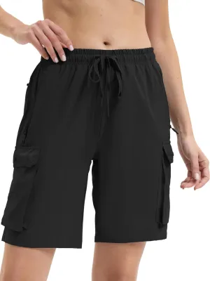 Arunlluta 7" Hiking Shorts Women Quick Dry Cargo Shorts for Women Lightweight Womens Golf Shorts Stretchy Athletic Summer