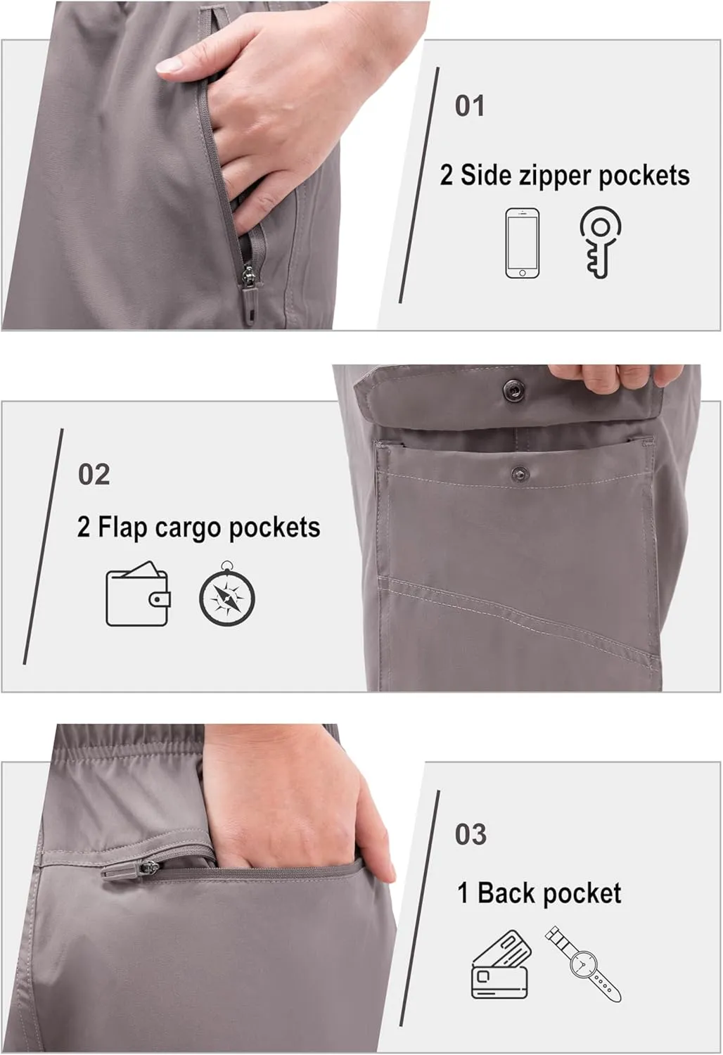 Arunlluta 7" Hiking Shorts Women Quick Dry Cargo Shorts for Women Lightweight Womens Golf Shorts Stretchy Athletic Summer