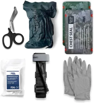 ASA Techmed Bleed Control IFAK Kit - Emergency Survival Pro Pack, IFAK Trauma Refill, Bullet Wound Trauma Kit for Hunters, Outdoor Adventures, Preppers, Military & First Responders