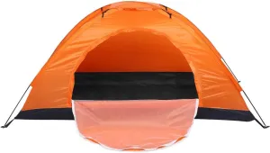 Asixxsix Backpacking Tent, 1 Person Tent Lightweight Camping Hiking Tent Fiberglass Pole Camping Tent, Easy Setup Tent for Outdoor, Hiking and Mountaineering (Orange)