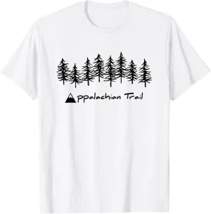 AT Appalachian Trail Hiking Mountain / Tree Graphic T-Shirt