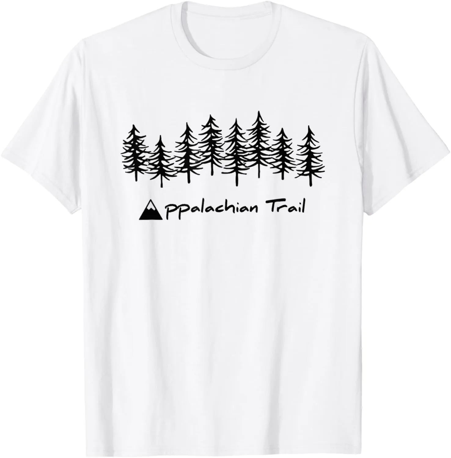 AT Appalachian Trail Hiking Mountain / Tree Graphic T-Shirt