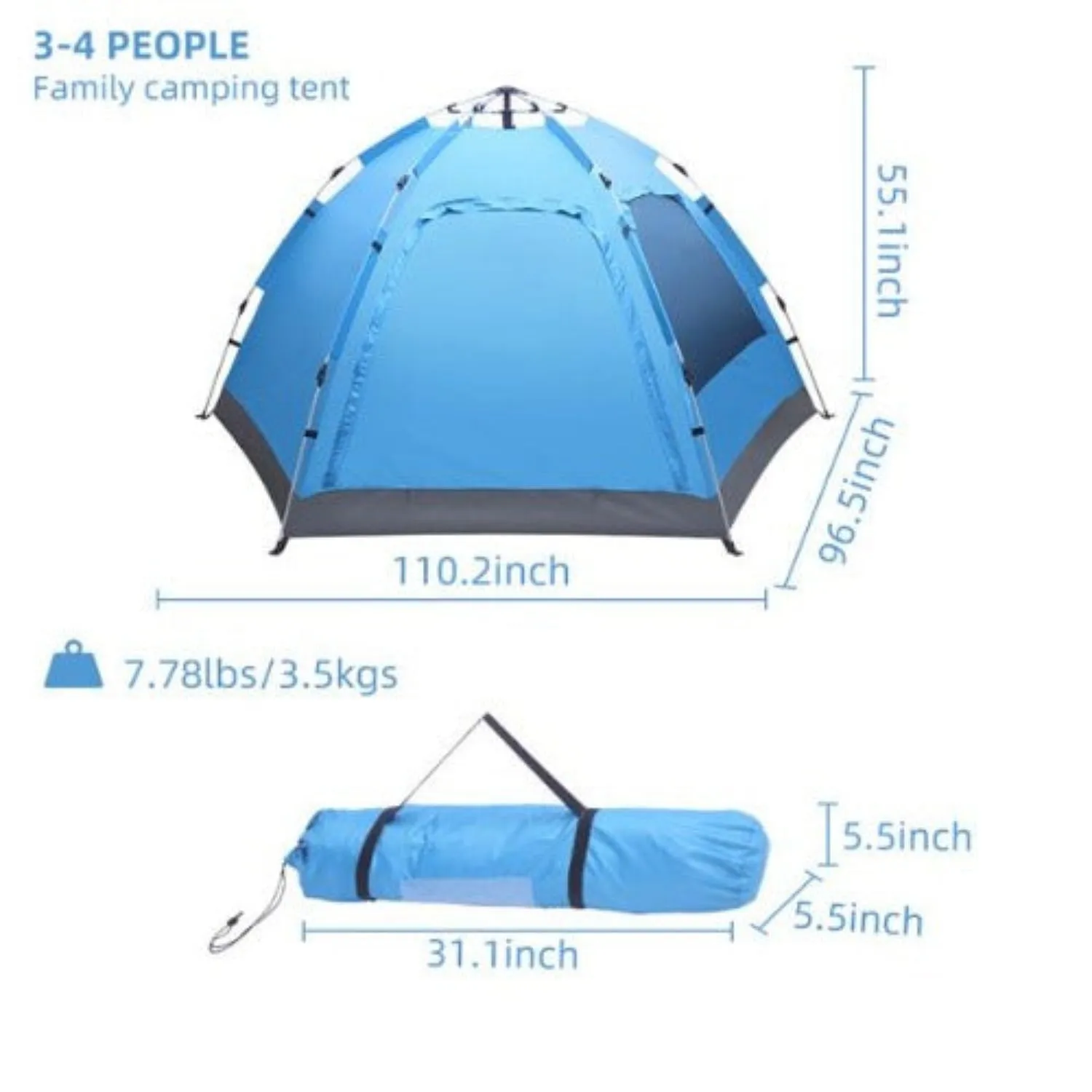 Automatic Pop Up Family Tent