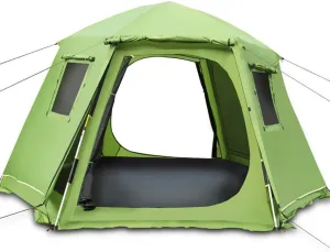 Automatic Tent - Outdoor Camping Hexagon Tents Instant Cabana Waterproof Shade Canopy Tarp for Wilderness Survival Mountaineering
