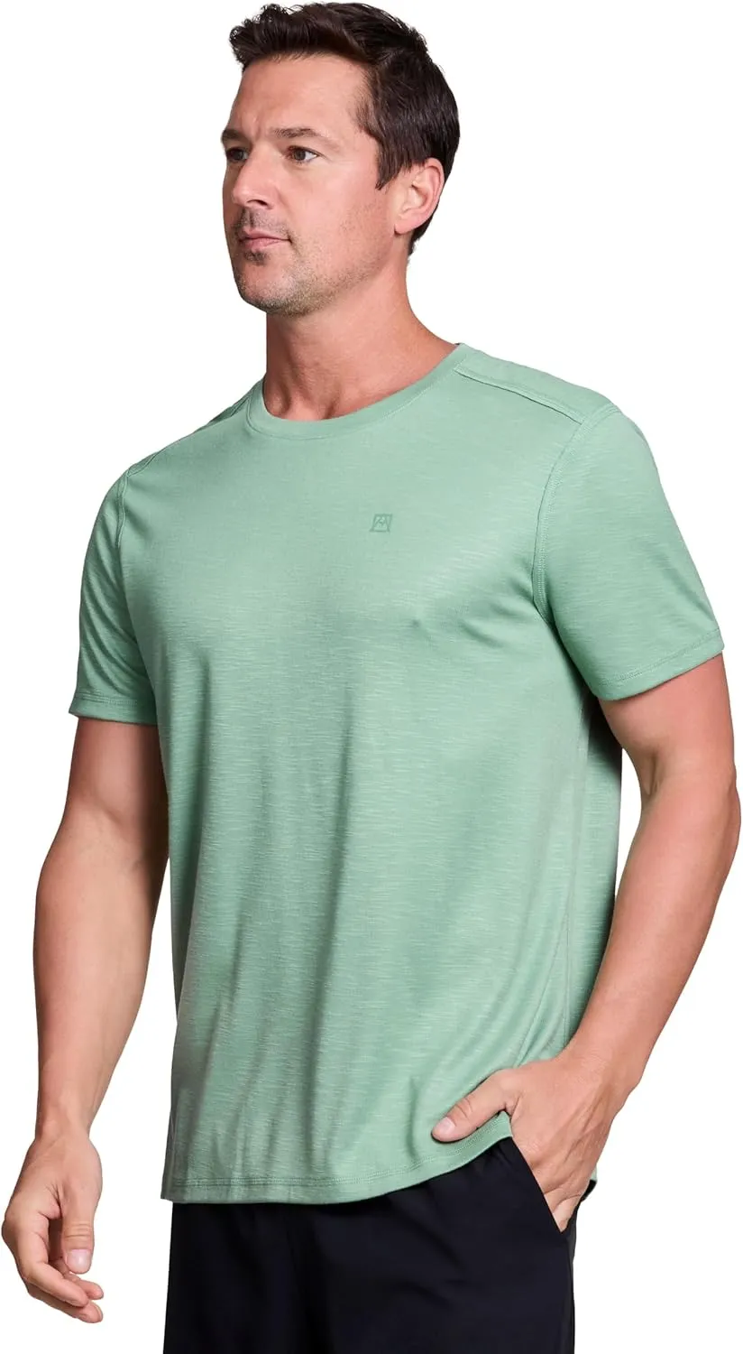 Avalanche Men's Short Sleeve T-Shirt, Lightweight Hiking Tee Super Soft Jersey Crewneck Top