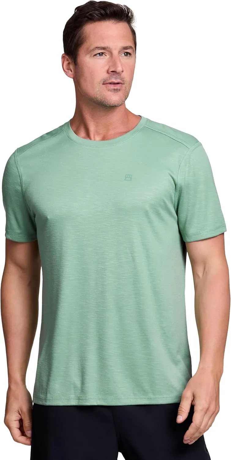 Avalanche Men's Short Sleeve T-Shirt, Lightweight Hiking Tee Super Soft Jersey Crewneck Top
