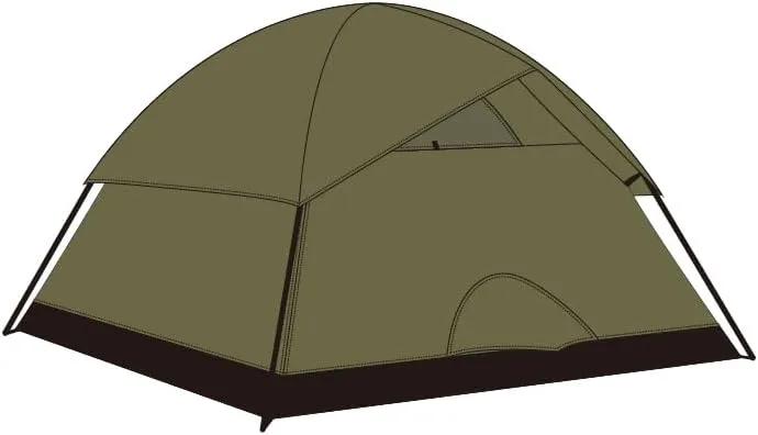 Avocado Green 4 Person Family Tent with Rain Fly for Tent Camping, Spacious, Waterproof, Quick Setup for Outdoor Adventures