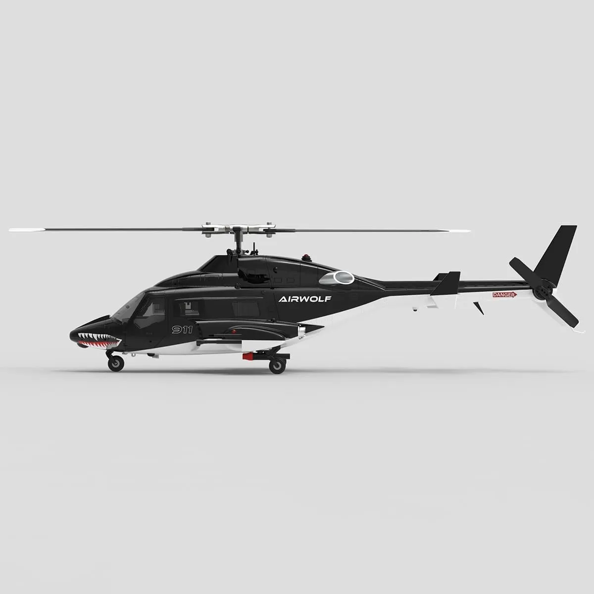 AW-911 Remote Control Helicopter with GPS, Airwolf 1/34 Scale 9CH Flybarless RC Helicopter Model with 6G/3D Stunt Mode and LED Lights, One Battery (RTF Version/Mode 1/Mode 2 Switchable)