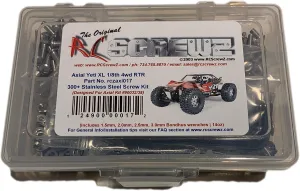 Axi017 - Compatible with Axial Racing Yeti XL 4wd RTR Stainless Steel Screw Kit