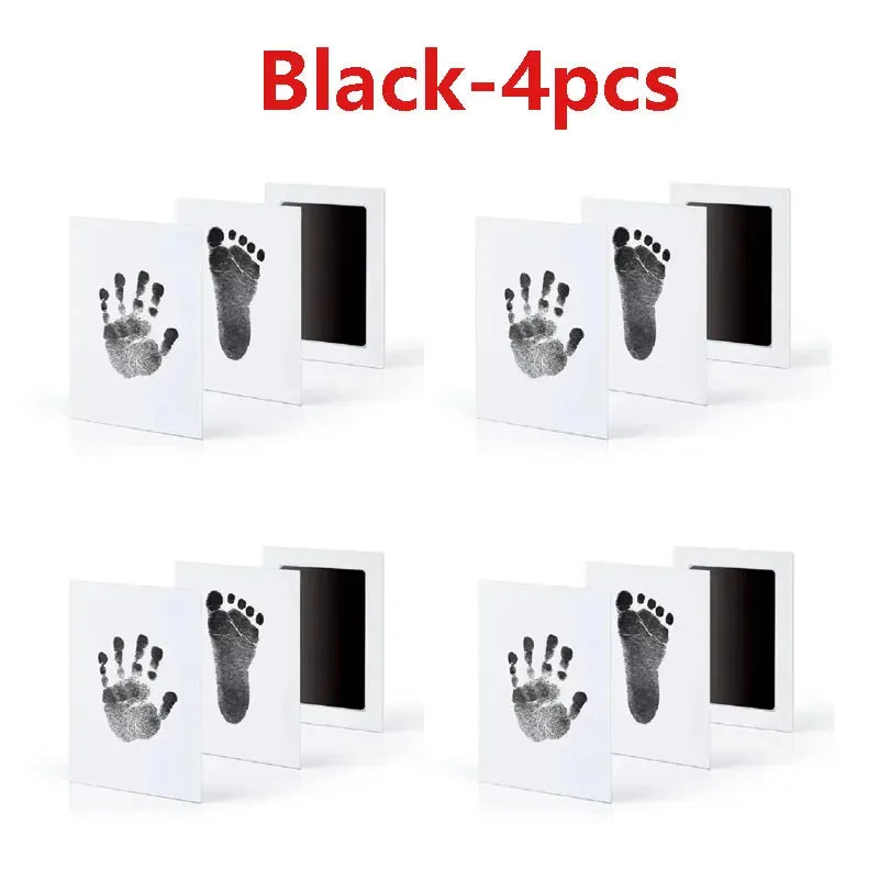 Baby Handprint Footprint Ink Pads Safe Nontoxic No-touch Kit 2/4pc for Pets Souvenirs