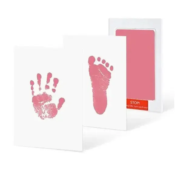 Baby Handprint Footprint Ink Pads Safe Nontoxic No-touch Kit 2/4pc for Pets Souvenirs