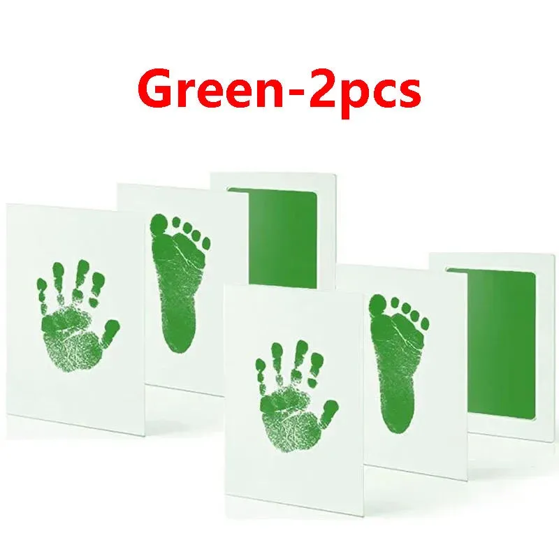 Baby Handprint Footprint Ink Pads Safe Nontoxic No-touch Kit 2/4pc for Pets Souvenirs