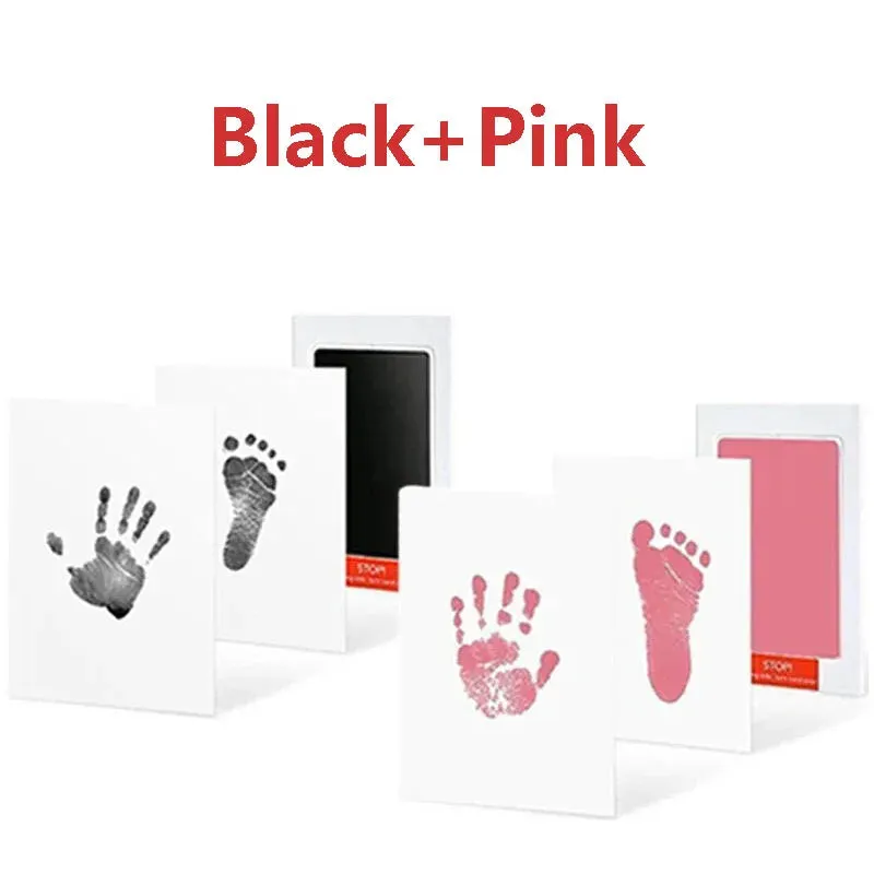 Baby Handprint Footprint Ink Pads Safe Nontoxic No-touch Kit 2/4pc for Pets Souvenirs