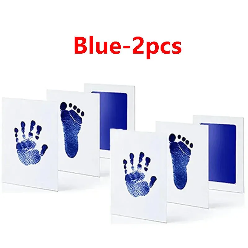 Baby Handprint Footprint Ink Pads Safe Nontoxic No-touch Kit 2/4pc for Pets Souvenirs