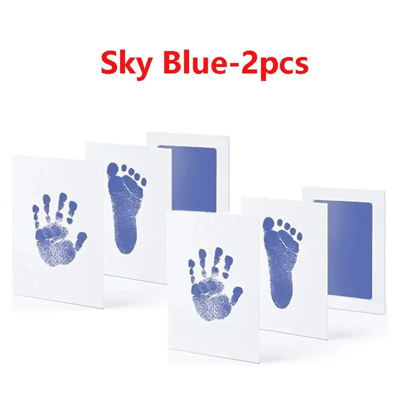 Baby Handprint Footprint Ink Pads Safe Nontoxic No-touch Kit 2/4pc for Pets Souvenirs