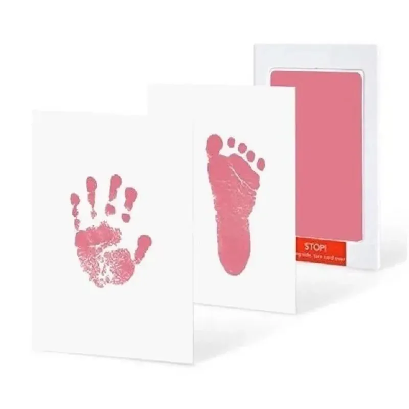 Baby Handprint Footprint Ink Pads Safe Nontoxic No-touch Kit 2/4pc for Pets Souvenirs