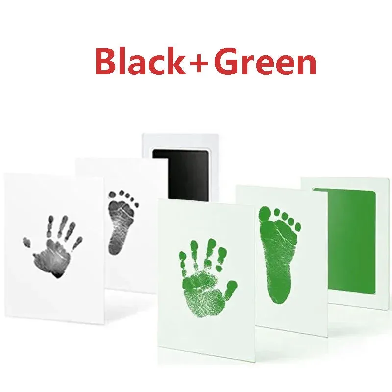 Baby Handprint Footprint Ink Pads Safe Nontoxic No-touch Kit 2/4pc for Pets Souvenirs