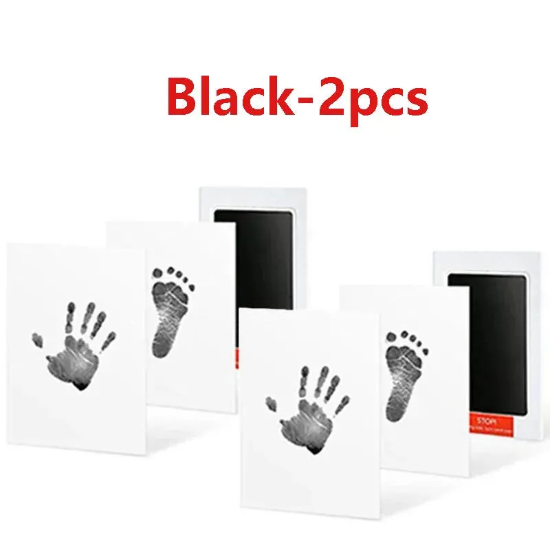 Baby Handprint Footprint Ink Pads Safe Nontoxic No-touch Kit 2/4pc for Pets Souvenirs